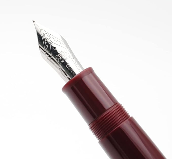 JINHAO X159 Fountain Pen (F Nib 0.5mm, Wine Red with Silvery Clip)