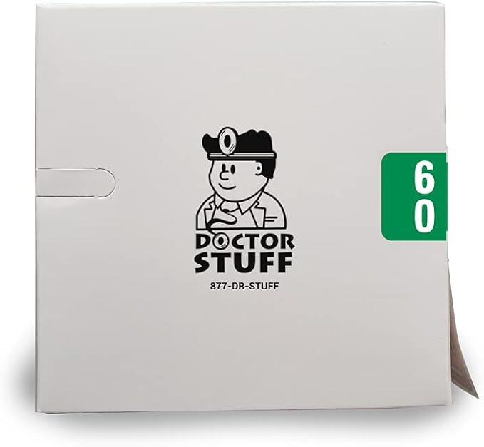Doctor Stuff - File Folder Labels, Terminal Digit Filing, Consecutive Double Digit Numbers 60-69, Compatible with SMEAD DDS - SMDM Series Chart Stickers, Green, 1" x 1-1/2", 500/Roll