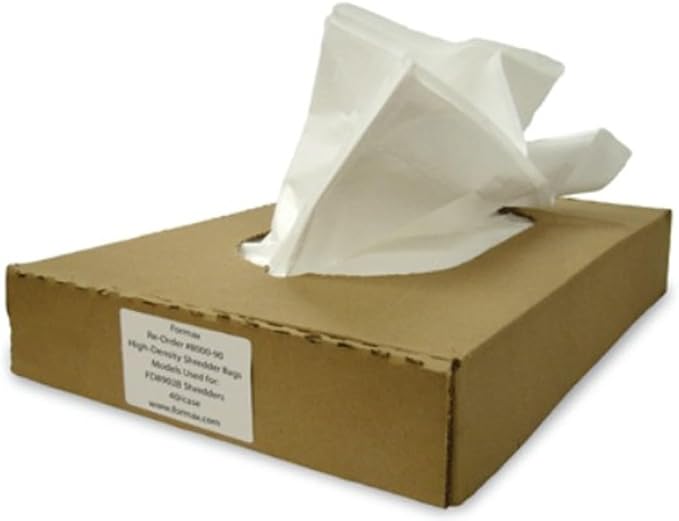 Formax 8000-30 High Density Shredder Bags for Use with FD 8300 Series, FD 8400 Series, FD 8700CC, FD 8702CC and FD 8300HS Shredders; Case of 200