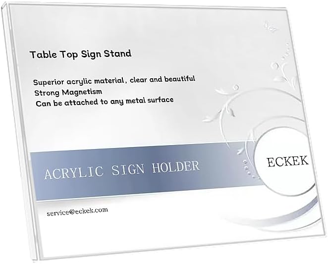 ECKEK Acrylic Sign Holder A3/A4/A5 Menu Displays L Shape Sign Stand Table Top Sign Stand (Horizontal A3 420×297mm/16.54×11.69inches)