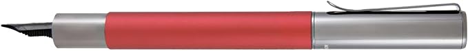 Monteverde USA Ritma Fountain Pen in Red – Medium Nib, Balanced JoWo Stainless Steel, Refillable Ink Cartridge/Converter – Ideal for Professionals & Writing Enthusiasts