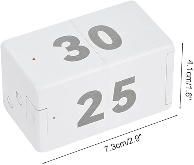 Pomodoro Timer Cube, Desk Productivity Time Management Tool with 10 Timer Presets, Adjustable Volume Small Pomodoro Cube for Task Work Cooking Kitchen