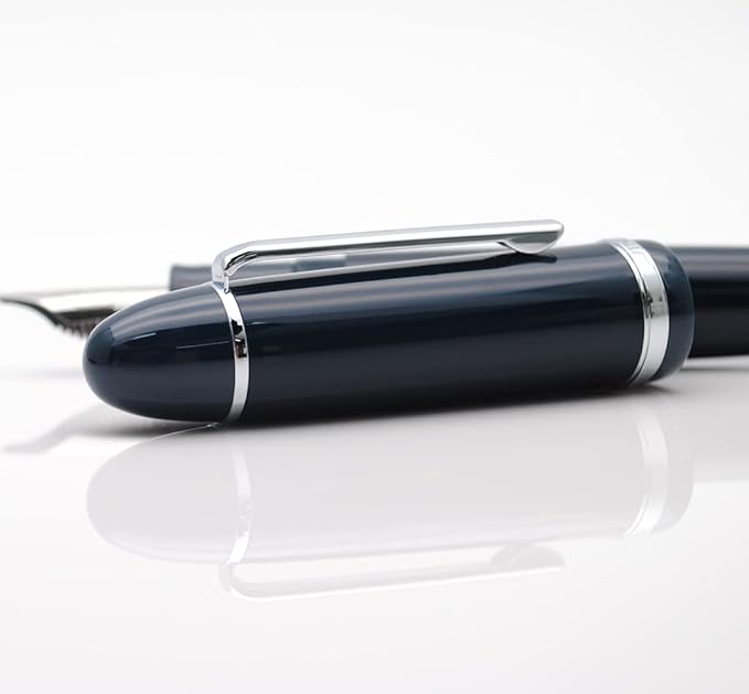 JINHAO X159 Fountain Pen (EF Nib 0.38mm, Dark Blue with Silvery Clip)