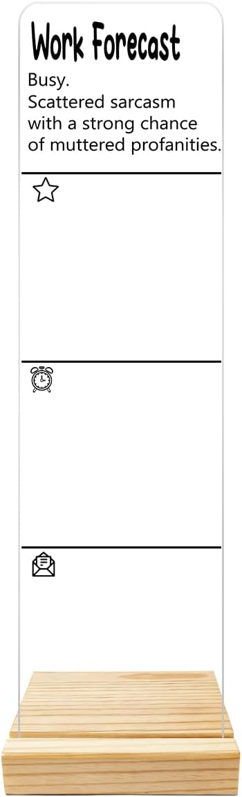 Monitor Memo Board Computer Monitor Memo Board Sarcasm Decor Acrylic for Computer Monitors with Removable Design Office Desk Accessories 12.6X 3.15 x 0.2 inches