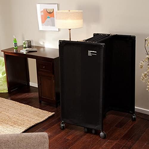 Versare MP10S Portable Folding Wall Partition | Economical 5 Panel Design | Portable Room Divider On Wheels | Adjustable, Freestanding Setup | Multiple Widths