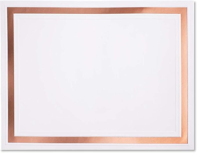 PaperDirect Pristine Specialty Certificates, 50 Sheets of 38lb White Paper, 8½" x 11", Rose Bold Foil Border, Perfect for Awards, Students, Employees, Volunteers, Course Completion, Diplomas