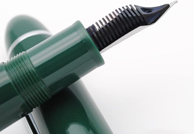 JINHAO X159 Fountain Pen (EF Nib 0.38mm, Dark Green with Silvery Clip)