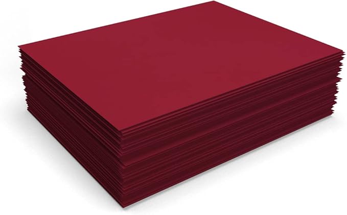 LUXPaper 8.5" x 11" Paper | Letter Size | Garnet Red | 80lb. Text | 50 Qty