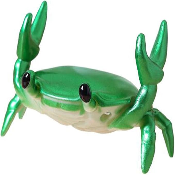 LOGUTIA Multi Function Stand - Phone Stand Pen Holder Pencil Holder - Creative Ornament Crab Phone Stand Crab Pen Holder Support Resin Crab Decor (green)
