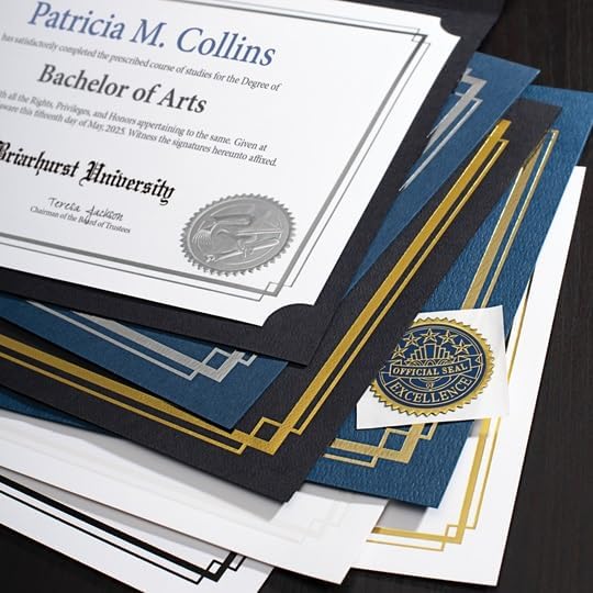 PaperDirect Foil Elegance Specialty Certificates, 50 Sheets of 38lb Cream Paper, 8½" x 11", Double Gold Foil Border, Perfect for Awards, Students, Employees, Volunteers, Course Completion, Diplomas