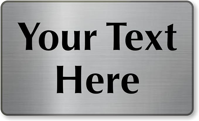 SmartSign Custom Steel Sign - 3" x 5", 40 mil Stainless Steel Metal, Personalized Engraved Sign for Business, Office, Door, Wall, Heavy-Duty Premium Engraved Steel Plaque, Silver and Black