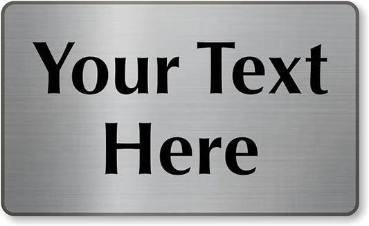 SmartSign Custom Steel Sign - 3" x 5", 40 mil Stainless Steel Metal, Personalized Engraved Sign for Business, Office, Door, Wall, Heavy-Duty Premium Engraved Steel Plaque, Silver and Black