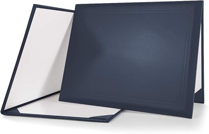 GraduationMall 8.5"x11" Smooth Padded Diploma Cover Certificate Holder Darkblue,1-Pack