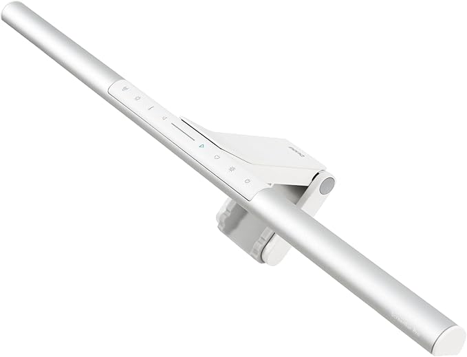 BenQ ScreenBar Pro LED Monitor Light Bar (Silver)- Ultrawide Lighting, Motion Sensor, Adjustable Brightness/Color Temperature, Eye-Care USB-C Monitor Lamp, No Glare, Curved Monitors, Monitor accessory