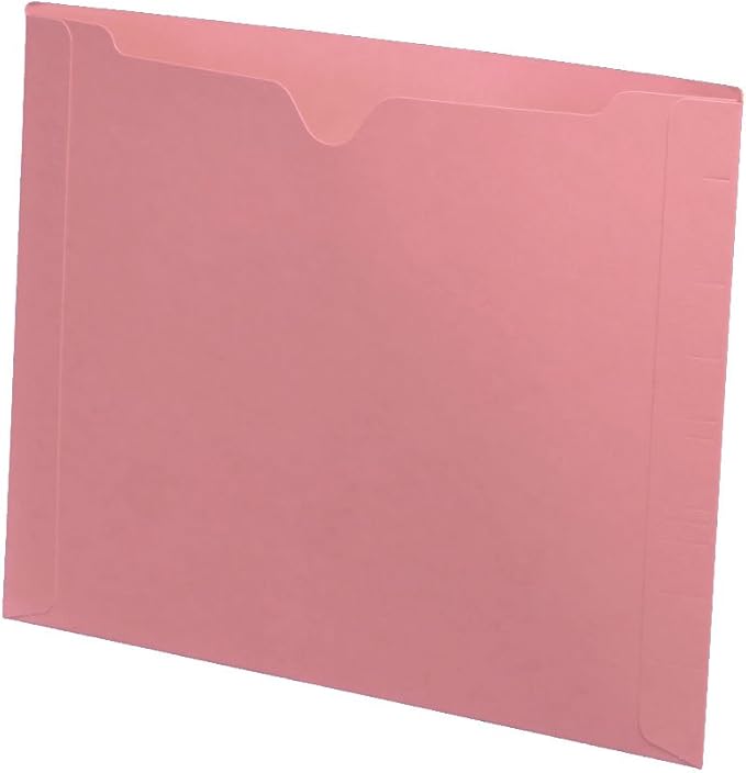 11 pt Pink Color Jacket, Letter Size, Dental Style (Box of 50)