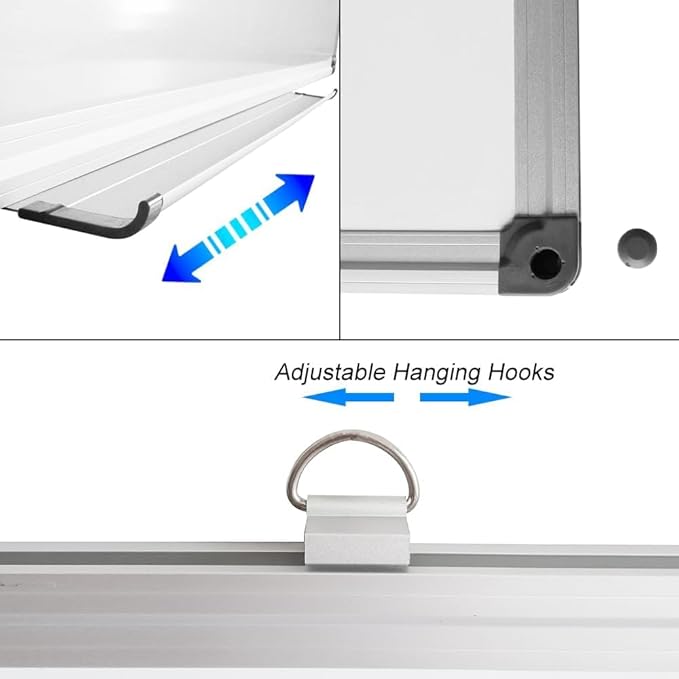 XIWODE Large 36x72 Inch Magnetic Dry Erase Whiteboard, Silver Aluminum Frame Wall-Mounted for Home School Office Conference Room