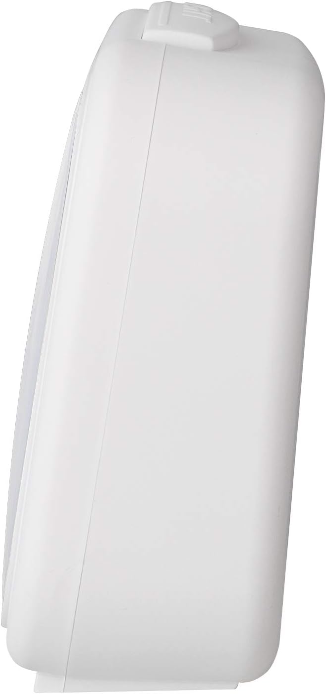 Tinload 5.5" Large Analog Alarm Clock Silent Non Ticking, Gentle Wake, Beep Sounds, Increasing Volume, Battery Operated Snooze and Manual Light, Easy Set,White (Best for Elder)