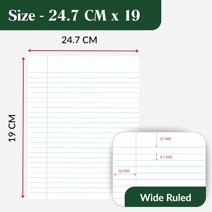 ECONAMA Composition Notebooks Pack of 10 Wide Ruled 200 Pages (100 Sheets) 9.75"x7.5" Black Marble Carbon Neutral Recyclable Paper Eco-Friendly School & Office Supplies For Students and Professionals