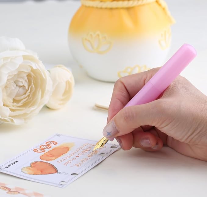 czxwyst Majohn Wancai 2.0 Mini Pocket-Size Eyedropper Fountain Pen (F Nib 0.5mm, Taro Purple)