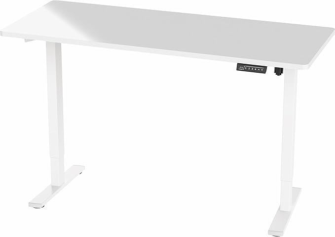 VIVO Electric Dry Erase 60 x 24 in Standing Desk, Memory Height Adjustment, 1B Series, Holds 220 lbs, Whiteboard Top White Frame, DESK-KIT-1W6WE
