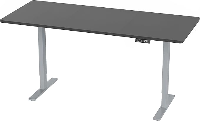 VIVO Electric 71 x 30 in Standing Desk, Memory Height Adjustment, 1B Series, Holds 220 lbs, Black Top Gray Frame, DESK-KIT-1G7B