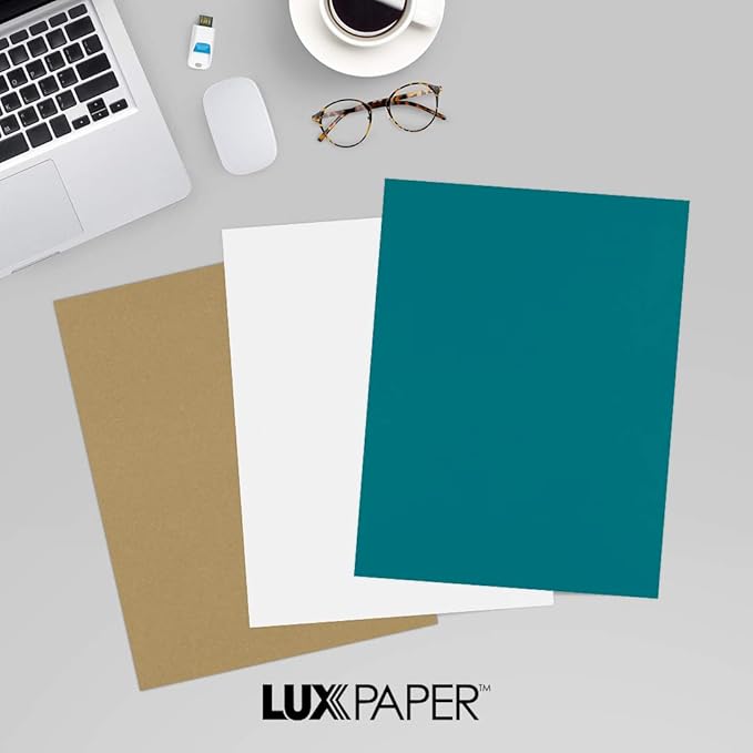 LUXPaper 8.5" x 11" Paper | Letter Size | Teal | 80lb. Text | 500 Qty