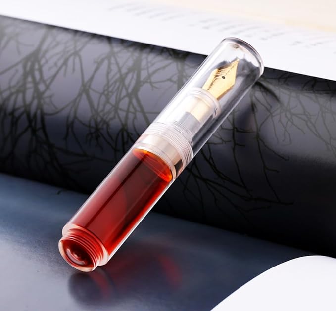 czxwyst Majohn Wancai 2.0 Mini Pocket-Size Eyedropper Fountain Pen (EF Nib 0.38mm, Transparent)