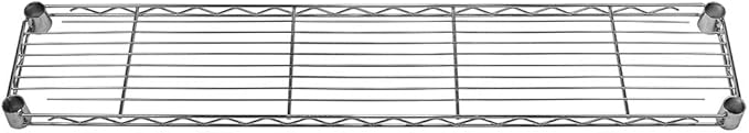 Shelving Inc. 8" d x 42" w Chrome Wire Shelving with 3 Tier Shelves, Weight Capacity 800lbs Per Shelf