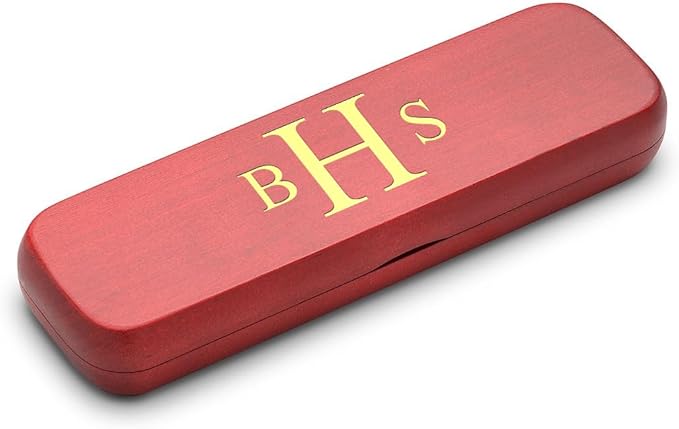 Executive Gift Shoppe | Roman Monogram Personalized Cherry Finish Fountain Pen and Ballpoint Pen Set
