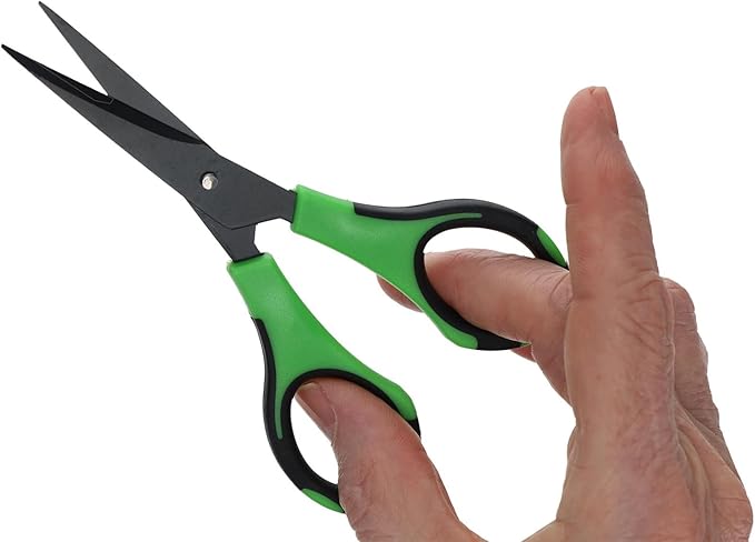 Essentials by Leisure Arts 5 in Trimming Scissors with Sheath - Garden Shears with Non-Stick Blades, Sharp Plant Cutter for Clean Cuts, Pruning, and Gardening Tasks