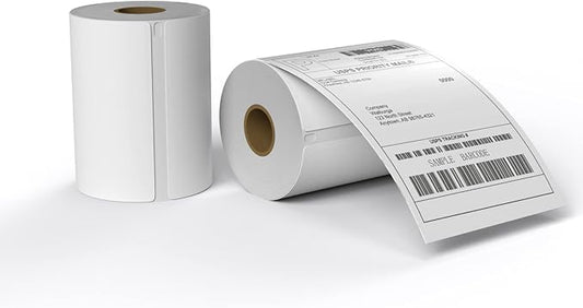 MFLABEL 4x6 Direct Thermal Shipping Labels - 2 Rolls, 220 Labels/Roll, Perforated Postage Paper with Alignment Hole, Compatible with 4XL LabelWriter 1744907 & 1755120, Rollo for USPS, UPS