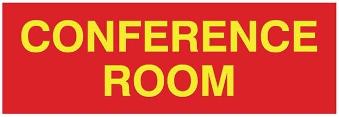 Signs ByLITA Basic Conference Room Sign (Red/Yellow) - Small