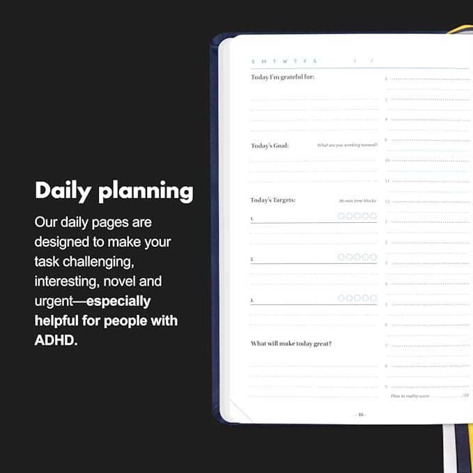 BestSelf 13-Week Self Journal & Goal Planner – Undated Daily ADHD-Friendly Journal for Men & Women | Productivity, Gratitude, Reflection & Habit Tracker | 2026 Life Organizer with Prompts, Coral