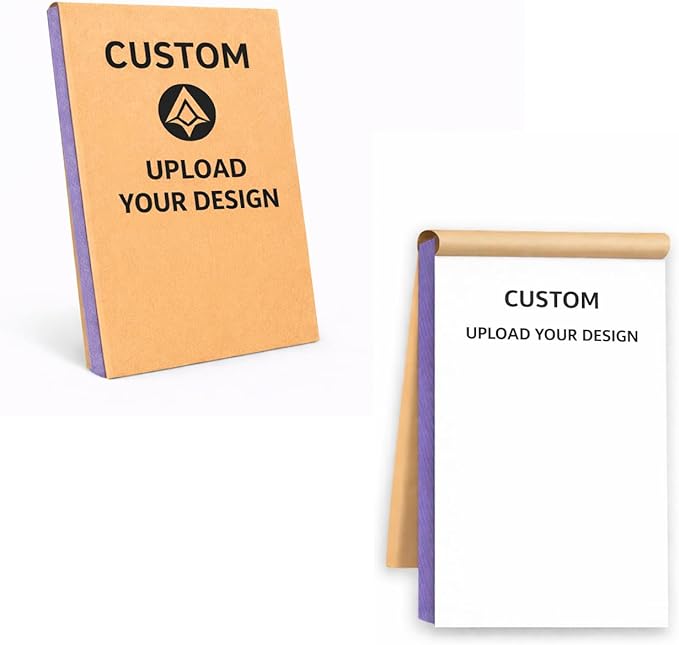 Custom Carbonless Invoice Book with Logo, Personalized Cover & Inner Pages, 2 Part NCR Receipt & Work Order Forms, Easy Tear, Writing Shield for Small Business (Upload Your Design, 11.8x8.3INCH)