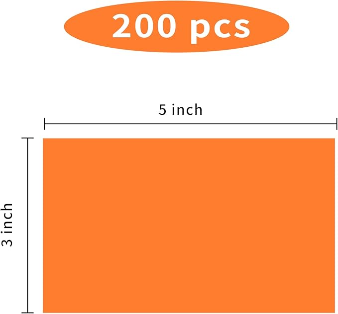 STARLIBOO 3"X5" Rectangle Colored Labels, Removable Moving Labels for Boxes, Permanent Warehouse Moving Stickers Square Label (250Labels, Orange)