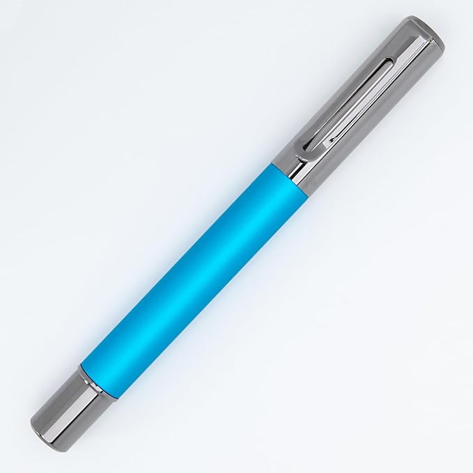 Monteverde USA Ritma Fountain Pen in Turquoise – Medium Nib, Balanced JoWo Stainless Steel, Refillable Ink Cartridge/Converter – Perfect for Professionals & Writing Enthusiasts