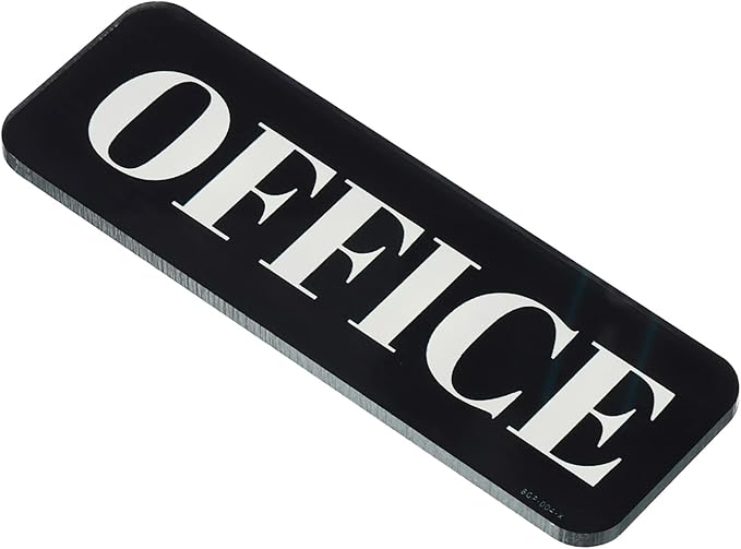 PATIKIL Office Sign, Acrylic 6"x2" Self Adhesive Door Sign Sticker Waterproof Decor Label for Office Home Business, Black