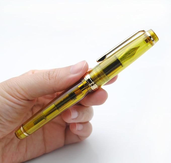 JINHAO 82 Fountain Pen (Transparent Sunset Yellow,Fine Nib 0.5mm)