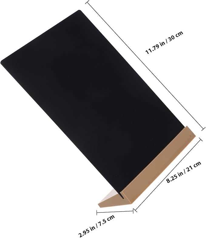 VILLCASE Simple Desktop Chalkboard Memo Board Large Dual-use Rustic Message Sign for Home Office Shop Wedding Birthday Decoration