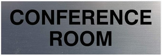 Signs ByLITA Basic Conference Room Sign (Brushed Silver) - Large
