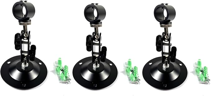 Laser Module Mount Bracket 360-Degree Adjustable Positioning Bracket 16mm (3-Pack, Black Alumina)