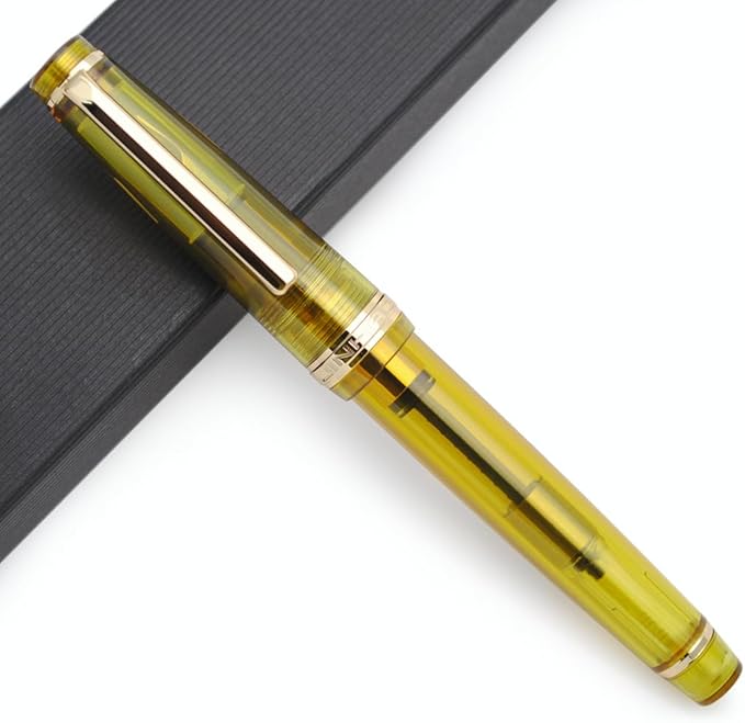 JINHAO 82 Fountain Pen (Transparent Sunset Yellow,Fine Nib 0.5mm)