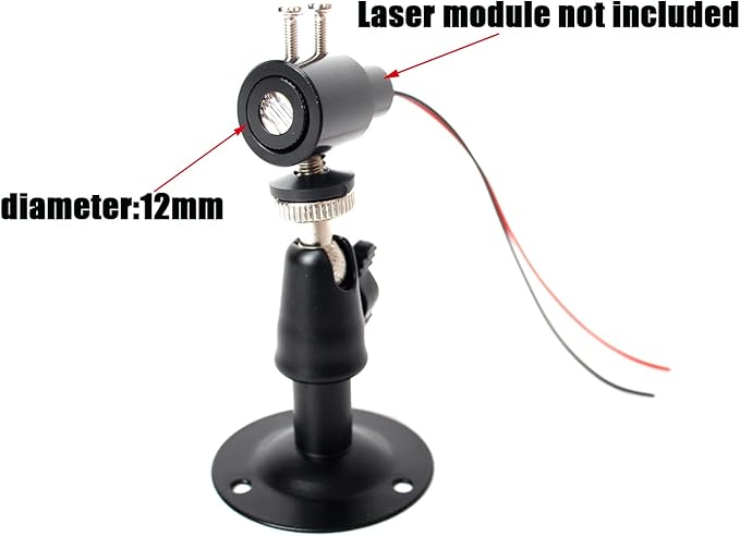 Laser Positioning Bracket Laser Module Fixing Bracket Laser Module Mount Bracket with Cooling Function 360-degree Adjustable Positioning Bracket 12mm (10pack)