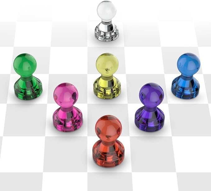 Tiergrade Push Pin Magnets - 58 Pack 7 Assorted Color Strong, Office, Use at Kitchen Home and School Classroom, for Refrigerator Dry Erase Board and Whiteboard.