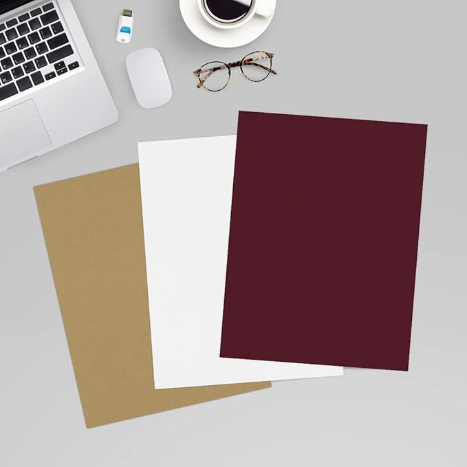 LUXPaper 8.5" x 11" Cardstock | Letter Size | Burgundy Linen | 100lb. Cover (183lb. Text) | 1,000 Qty