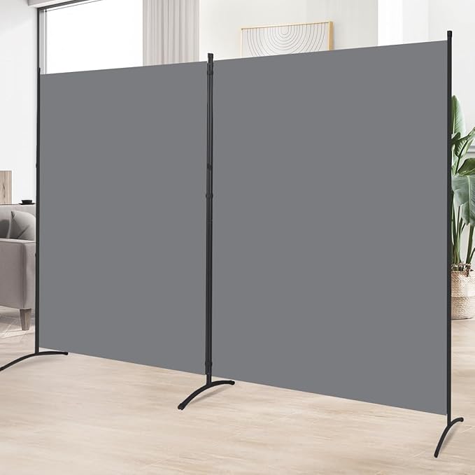 Room Divider 2 Panel Large Privacy Screens, 142''x72''H Upgraded Room Divider Wall for Room Partitions, Tall 6FT Partition Room Dividers Screen Panel for Bedroom Office School, Portable Partition Wall