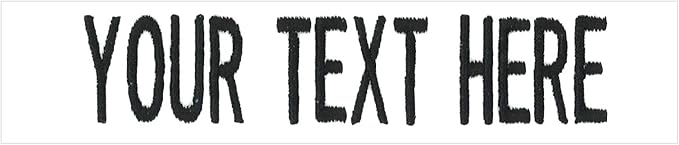 Custom Uniform Name Tapes Solid Colors. White Fabric, 5 Inch Sew on