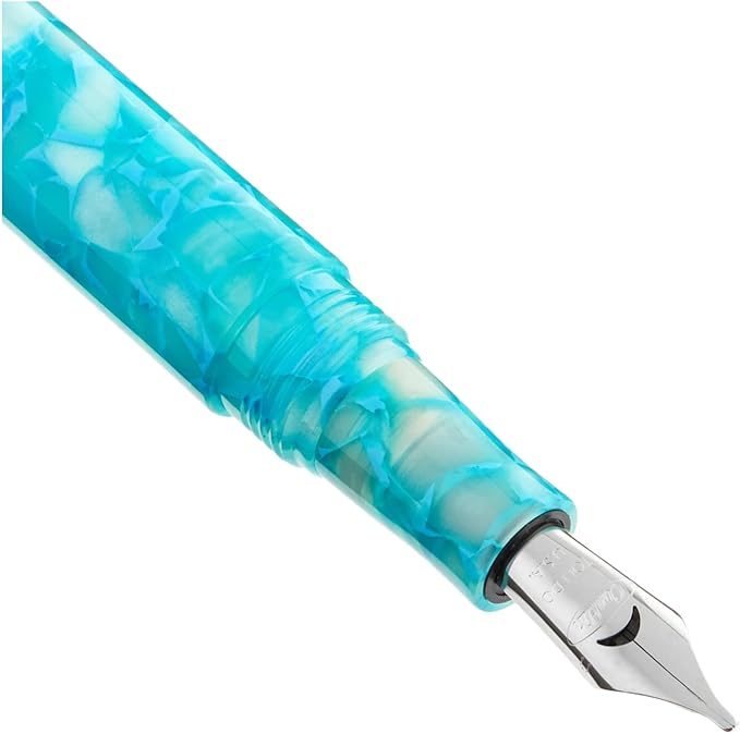 Conklin All American Fountain Pen in Turquoise Serenity – Stub Nib, Artistic Design & Superior Craftsmanship – Ideal Gift for Calligraphers & Pen Collectors
