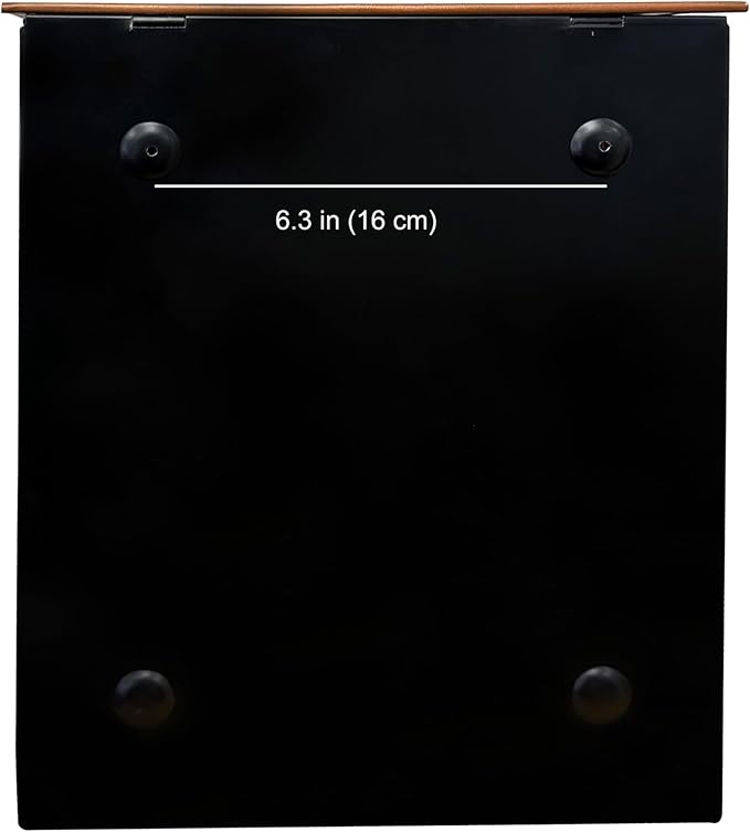 NACH Mailboxes for Outside Wall Mount, 12 x 4.5 x 10 inch, Black Mailbox for Door, Waterproof Mailbox Wall Mount - The Dominion Mailbox