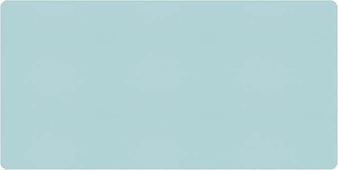 Bloss Light Blue Desk Mat, Large Mouse Pad, Leather Desk Blotter, Waterproof Desk Pad for Office Home Decor/31.5×15.7 Inch